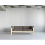 Normann Copenhagen Kube Sofa, 3-Sitzer, dunkelbraun - Remix 133 grau, dekorationsbild