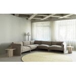 Normann Copenhagen Softy modular sofa, 6-seater, corner, Ultra 41599 black leather, decoration image