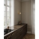 Nuura Asteea wall lamp, satin brass - ripple clear, decoration image