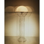 Verpan Wire floor lamp, chrome - white, decoration image