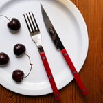 Sabre Paris Bistrot Solid dinner knife, burgundy, decoration image