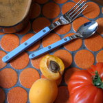 Sabre Paris Bistrot Solid dinner fork, pastel blue, decoration image