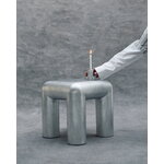 FORMARKIVET Cubio stool, 45 cm, raw aluminium, decoration image