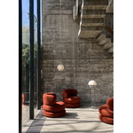 Verpan Wire floor lamp, chrome - white, decoration image