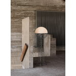 Verpan Wire floor lamp, chrome - white, decoration image