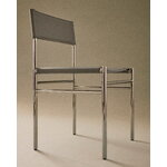 FORMARKIVET Ferra chair, steel - warm grey leather, decoration image