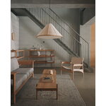 Karimoku Case N-LC02 sillón, roble lacado - lona natural, imagen de decoración