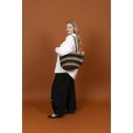 Mifuko Pamba cesta shopper, M, negro - marrón, vista 2