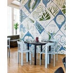 HAY Annex table round, 110 cm, black lacquered oak - dark grey linoleum, decoration image