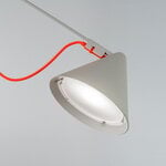 Midgard Lampada da tavolo AYNO S, seta grigio - arancione, immagine decorativa