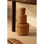 Mifuko Kiondo basket with lid, M, brown, view 2