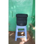 Mifuko Kiondo basket with lid, M, black, view 2