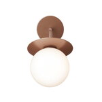 Nuura Liila Outdoor wall lamp, dark bronze - opal white, decoration image