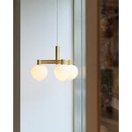 LYFA Memoir 120 III lampadario, ottone, immagine decorativa