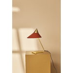 Warm Nordic Brass Top table lamp, red grape