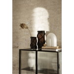 ferm LIVING Haze Vitrine, Riffelglas, Schwarz