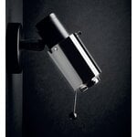 DCWéditions Biny Spot wall lamp with stick and switch, black - nickel