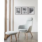 Vitra HAL lounge chair w/ loose cushion, Dumet 06 pebble melange - oak
