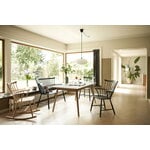 FDB Møbler C35B dining table, 160 x 82 cm, oak - light grey linoleum