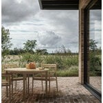 FDB Møbler M27 Sammen round garden table, 120 cm, oiled teak, decoration image