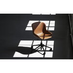 Normann Copenhagen Chaise pivotante Hyg à 5 roulettes, aluminium - cuir brandy Ultr