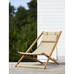 Skargaarden H55 easy chair, teak - canvas