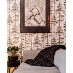 Joutsen Kulkuri down blanket, 130 x 190 cm, licorice, decoration image