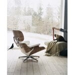 Vitra Eames Lounge Chair, nuove dimensioni, noce bianco - pelle bianca