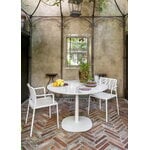 Kartell Multiplo tavolo rotondo, 118 cm, bianco - finitura in marmo bianco, immagine decorativa