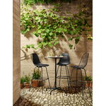 Vitra Tabouret en plastique Eames, haut, noir profond RE - basique foncé