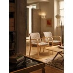 Artek Aalto Armchair 45, birch - natural/black webbing - rattan weave, decoration image