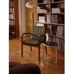 Artek Fauteuil Aalto 45, noyer - cuir olive matelassé