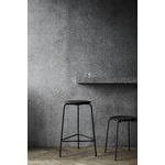 Fritz Hansen Dot stool, black leather - black