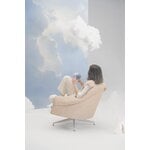 Vitra Bascule Lowback lounge chair, swivel, aluminium - Cento pink-mustard, view 2