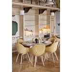 HAY CPH25 2.0 table, 140 cm, lacquered oak - grey linoleum