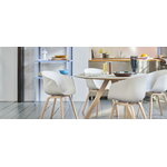 HAY CPH20 2.0 table, 120 cm, lacquered oak - white laminate, decoration image