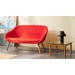 HAY Kofi sohvapöytä 60 x 60 cm, lakattu tammi - kirkas lasi