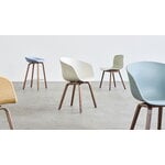 HAY About A Chair AAC22, lacquered walnut - dusty blue