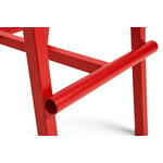 HAY Tabouret de bar Taburete 8, modèle haut, 75 cm, rouge signal - chêne laqué