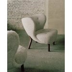 &Tradition Fauteuil Little Petra, peau de mouton Moonlight - noyer