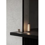 &Tradition Numbra TY3 portable lamp, tumbled aluminium - lacquered oak, view 2
