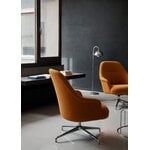 &Tradition Rely HW139 lounge chair, swivel, high-back, polished aluminium -Gentle 0433, view 2