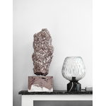 &Tradition Blown SW6 table lamp, silver - black marble
