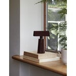 &Tradition Caret MF1 portable table lamp, dark burgundy, decoration image