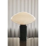 &Tradition Lampe de table Mist AP17, marbre Guatemala Verde - verre opale