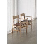 Brdr. Krüger ARV dining chair with armrest, oiled oak - papercord, decoration image