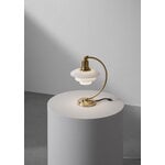Louis Poulsen PH 2/2 Luna table lamp, brass - shiny opal