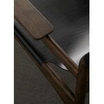 Karimoku Case N-LC02 Loungesessel, geräucherte Eiche - schwarzes Leder, dekorationsbild
