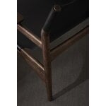 Karimoku Case N-LC02 Loungesessel, geräucherte Eiche - schwarzes Leder, dekorationsbild