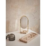 AYTM Angui table mirror, travertine - gold